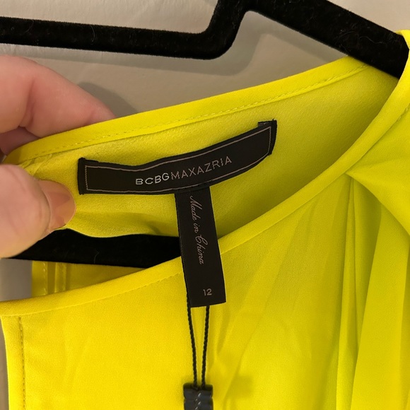 BCBG Neon Yellow Dress NWT - Picture 5 of 5